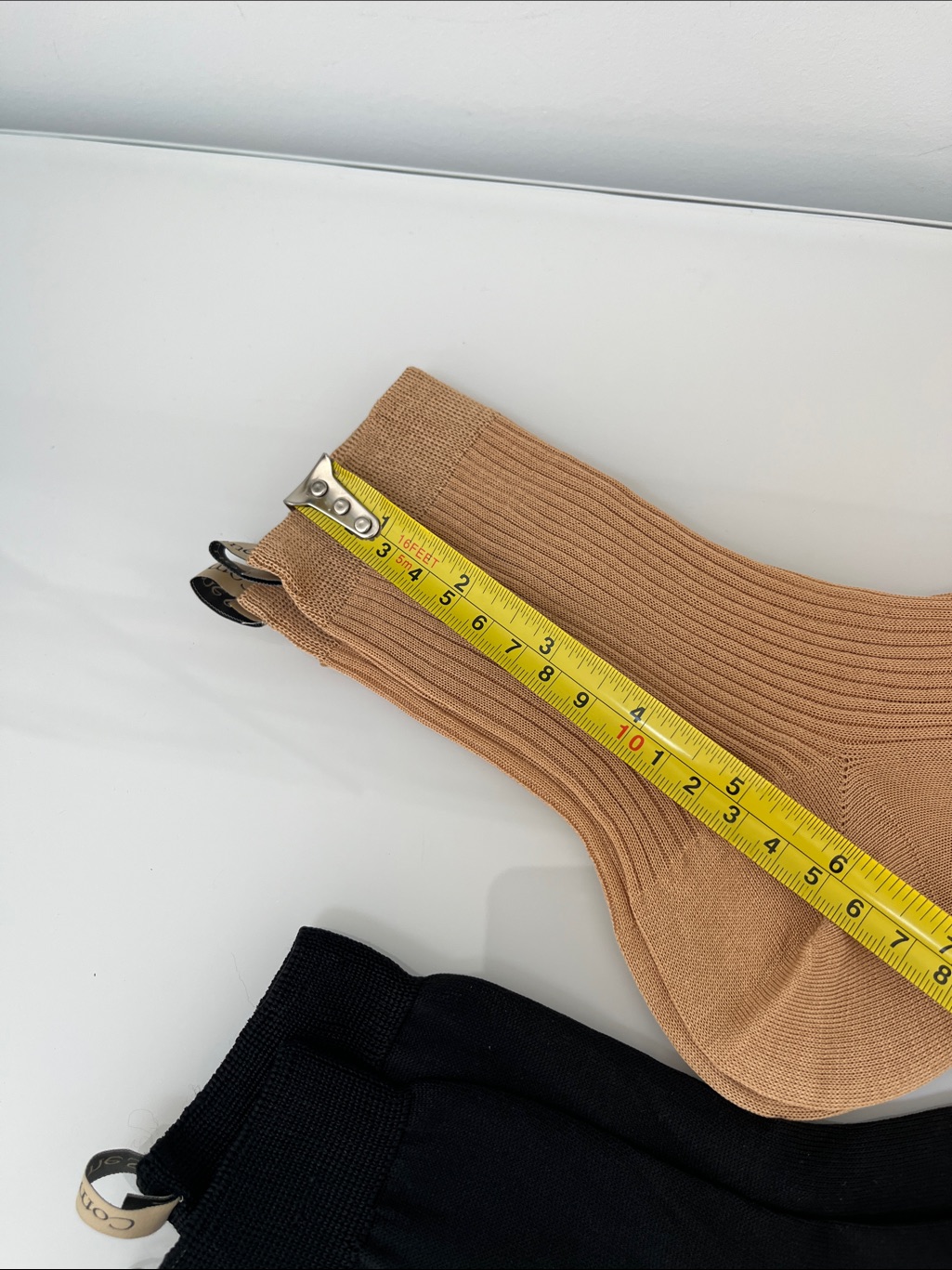Comme Si Socks Pair Of 2 Neutrals Black Nwot — image 6 of 7
